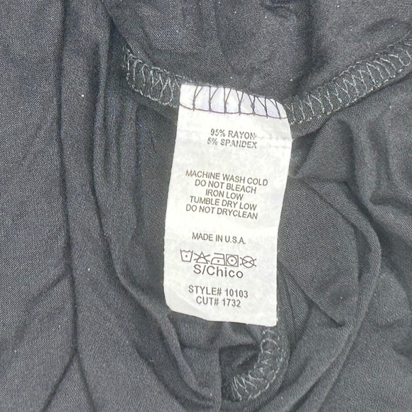 Lani California Black Off Shoulder Mini Dress Small Bell Flare Sleeve Boho - Picture 5 of 5